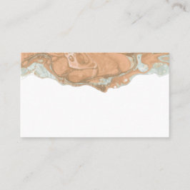 Terracotta Peach & Mint Minimalist FLAT Place Card Visitekaartje