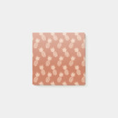 Terracotta & Peach Tropisch anananassolpatroon Post-it® Notes (Voorkant)