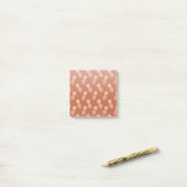 Terracotta & Peach Tropisch anananassolpatroon Post-it® Notes (Op bureau)