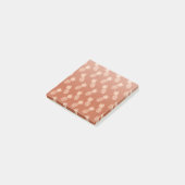 Terracotta & Peach Tropisch anananassolpatroon Post-it® Notes (Schuin)