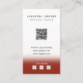 Terracotta Personal Trainer Fitness Atleet Foto Visitekaartje (Achterkant)