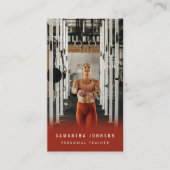 Terracotta Personal Trainer Fitness Atleet Foto Visitekaartje (Voorkant)