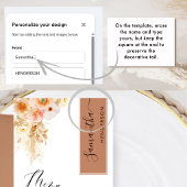 Terracotta Perzik Blush Personaliseer met gastnaam Menu