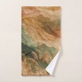 Terracotta perzik geperste bloemen Bohemian Bad Handdoek (Handdoek)