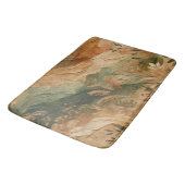 Terracotta perzik geperste bloemen Bohemian Badmat (Gekanteld)