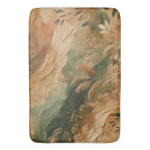 Terracotta perzik geperste bloemen Bohemian Badmat (Voorkant Verticaal)