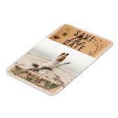 Terracotta perzik geperste bloemen Boho bewaardatu Magneet (Linkerzijde)