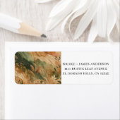 Terracotta perzik geperste bloemen Boho bruiloft Etiket (Insitu)