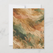 Terracotta perzik geperste bloemen Boho bruiloft R Kaart (Achterkant)