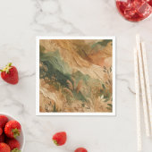 Terracotta perzik geperste bloemen Boho bruiloft Servet (Insitu)