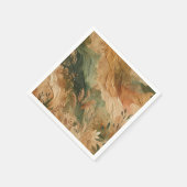 Terracotta perzik geperste bloemen Boho bruiloft Servet (Hoek)