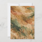 Terracotta Perzik Geperste Bloemen Boho Dank Je We Kaart (Achterkant)