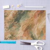 Terracotta perzik geperste bloemen Boho Tissuepapier (Craft)