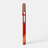 Terracotta Perzik Strepen Aangepaste Naam  iPhone 16 Hoesje (Linkerkant)