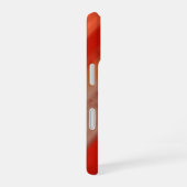 Terracotta Perzik Strepen Aangepaste Naam  iPhone 16 Hoesje (Rechterkant)
