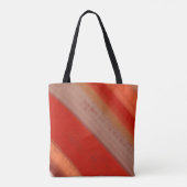 Terracotta Perzik Strepen Aangepaste Naam  Tote Bag (Achterkant)