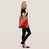 Terracotta Perzik Strepen Aangepaste Naam  Tote Bag (Op model)
