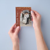 Terracotta Photo Budget Weddenschap Bedankt Flyer (Hand)
