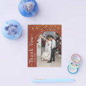 Terracotta Photo Budget Weddenschap Bedankt Flyer (Enkel)