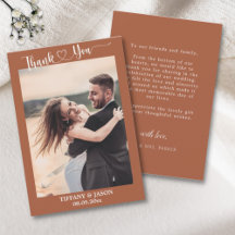 Terracotta Photo Simple Elegant Wedding Script