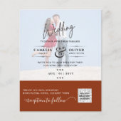 Terracotta Photo Wedding Invite QR Code Save Date Flyer (Voorkant)