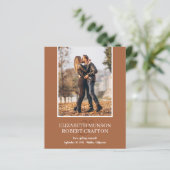 Terracotta Photo Wedding Save the Date (Staand voorkant)