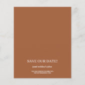 Terracotta Photo Wedding Save the Date (Achterkant)