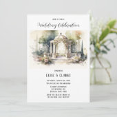 Terracotta Pink Botanical Floral Outdoorbruilding Kaart (Staand voorkant)