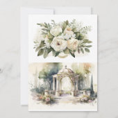 Terracotta Pink Botanical Floral Outdoorbruilding Kaart (Achterkant)