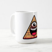 Terracotta piramide oog koffiemok (Voorkant links)