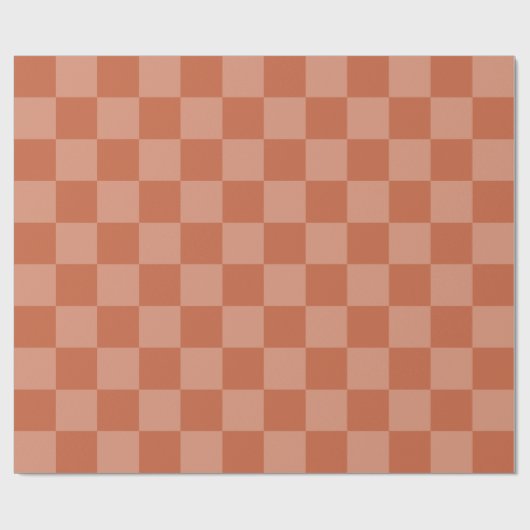 Terracotta Pleinen Donkere en Lichte Pleinen Custo Cadeaupapier (Vlak)