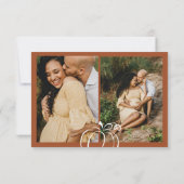 Terracotta pompoen Baby shower Bedankkaart (Achterkant)