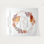 Terracotta pompoen Baby shower foto achtergrond Wandkleed (Voorkant (horizontaal))