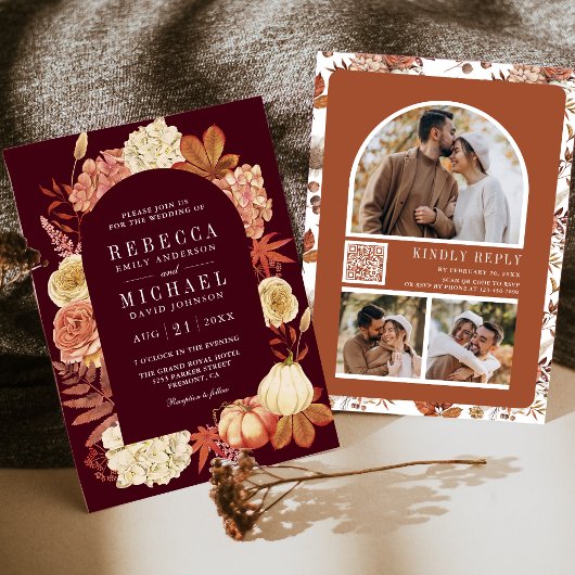 Terracotta Pompoen Bloemen QR Code Bourgogne Bruil Kaart