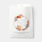 Terracotta pompoen herfst Baby shower Bedankzakje (Voorkant)