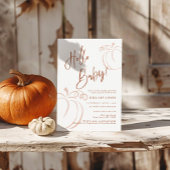 Terracotta Pompoen Herfst Boheemse Baby shower Kaart