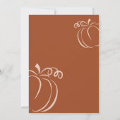 Terracotta Pompoen Herfst Boheemse Baby shower Kaart (Achterkant)