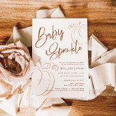 Terracotta Pompoen Herfst Boheemse Baby Sprinkle Kaart