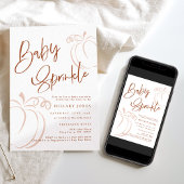 Terracotta Pompoen Herfst Boheemse Baby Sprinkle Kaart