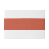 Terracotta Pompoen Monogram Buikband Uitnodigingen Wikkel (Achterkant Voorbeeld)