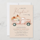 Terracotta Pompoen  Vrachtwagen Baby shower Kaart (Voorkant)