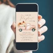 Terracotta Pompoen  Vrachtwagen Baby shower Kaart