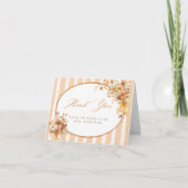 Terracotta pompoen Vrijgezellenfeest dank u kaart (Voorkant)