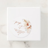 Terracotta Pop het als ze Boho Pampas Grass Pop Bedankjes Labels (In situ)