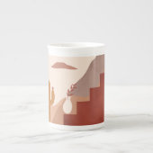 Terracotta Porselein Kop (Voorkant)