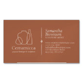 Terracotta porselein sculptuur vaas keramiek magnetisch visitekaartje (Voorkant)