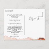 Terracotta Postponement Wedding Notice Briefkaart (Achterkant)