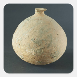 Terracotta pot, Kalibangan, 2300-1750 BC Vierkante Sticker