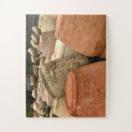Terracotta potten op een display | Scicli, Sicilië Legpuzzel