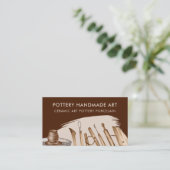 Terracotta Pottery Ceramic Clay Handmade Studio Visitekaartje (Staand voorkant)